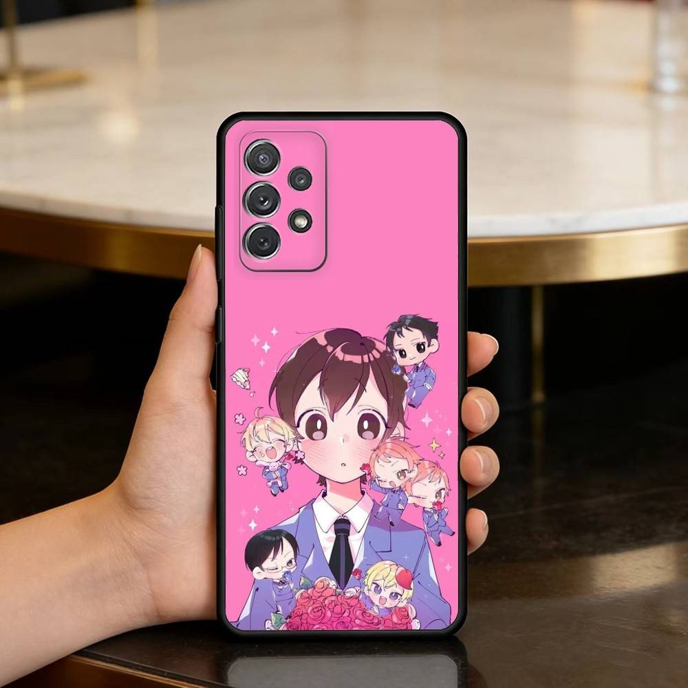 Ouran High School Host Club Phone Case For Samsung Galaxy A73,A72,A71,A70,A53,A52,A51,Soft Silicone Black Cover