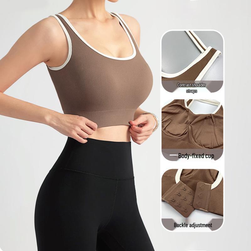 Yuka Lian Women's Shockproof One-Piece Cross-Border Yoga Vest & Fitness Bra