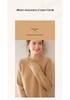 Women's Cashmere Thickened Round Neck Sweater - Autumn/Winter 2026 Loose Knit Pullover with Long Sleeves