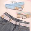 No Punch Belt Versatile Jeans Women's Canvas Belt Woven Elastic Pin Buckle Student Lazy Cloth Belt