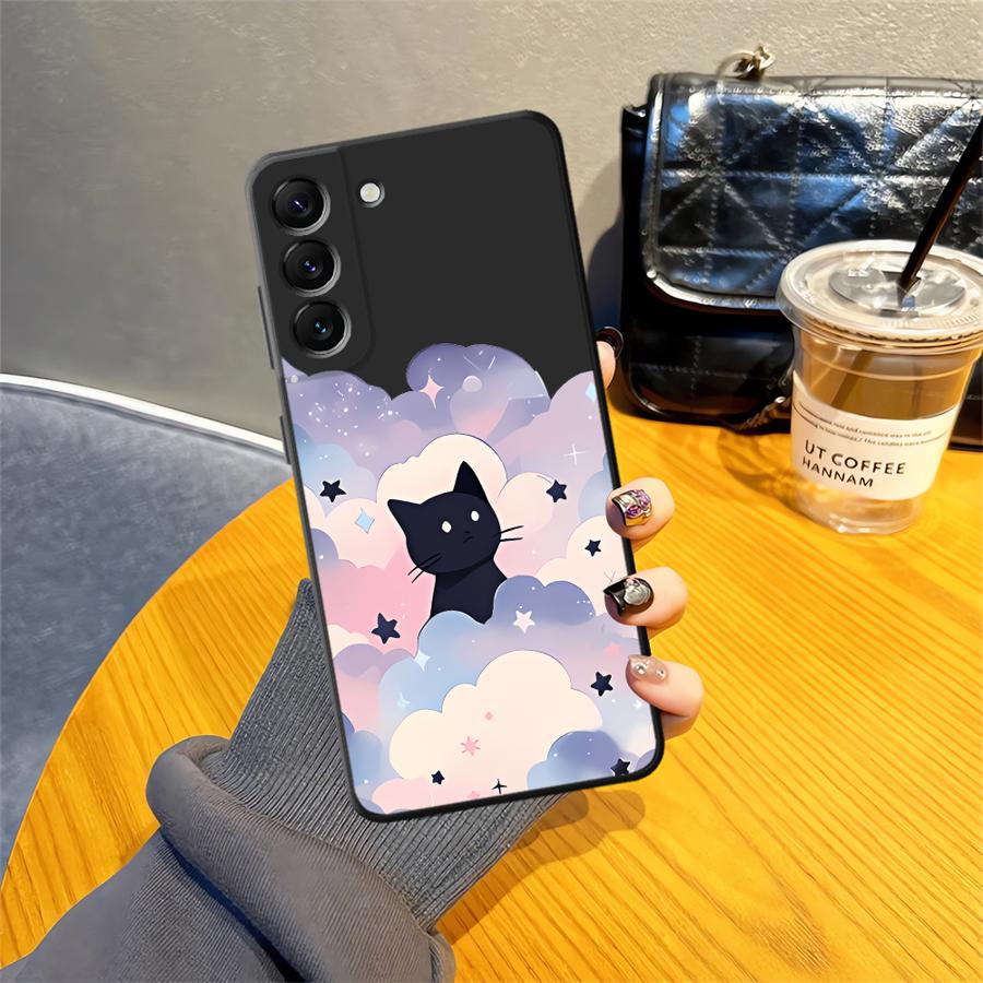 

Black Cat Starry Night Case for Samsung Galaxy A52 A06 A23 A25 A53 A57 A55 A05 A73 A37 A12 Phone Cover A13 A70 A51 A50 A36 A16 Galaxy A16