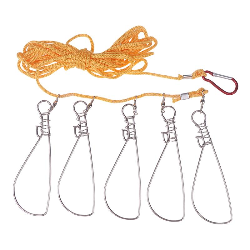 

5M 5/10 Замок Нержавеющая сталь Рыболовный замок Пряжка Рыболовные застежки Цепь Стрингер С поплавком Замок для живой рыбы Ремень Рыболовные аксессуары 5 Lock