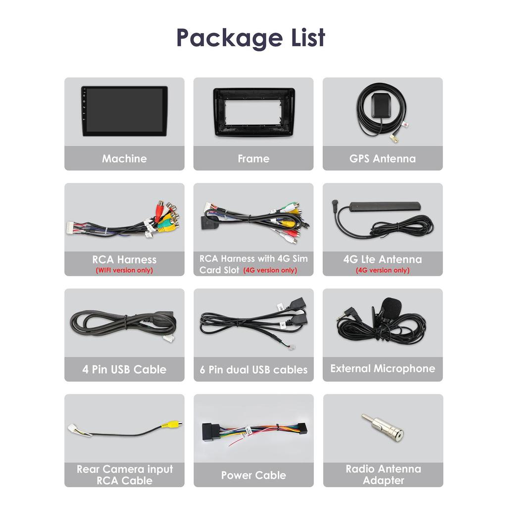 9 Inch Carplay 4G 2 Din Android 13 Car Radio for Fiat Panda 2003 - 2012 Panda Van 2007 Multimedia Video Player Navi GPS DSP Intelligent Screen WIFI
