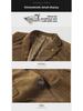 Giacca Suit Casual Retro in Velluto a Coste Autunno/Inverno con Revers Piatto in Cotone 58179
