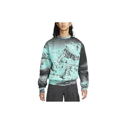 Nike Bedruckter Rundhals-Pullover Sweatshirt Unisex Oberteile Grün DQ5792-369