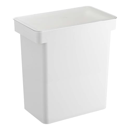 Yamazaki Tower Food Storage Container, 12kg Capacity, with Measuring Cup, White, Approx. W41 X D24 X H42.5cm (Approx. H65.5cm with Lid Opened), Model
