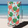 Cartoon Watermelon Print Beach Towel, Fruit Theme Quick-Dry Soft Absorbent Bath Towel, Sand-Resistant Lightweight Beach Towel