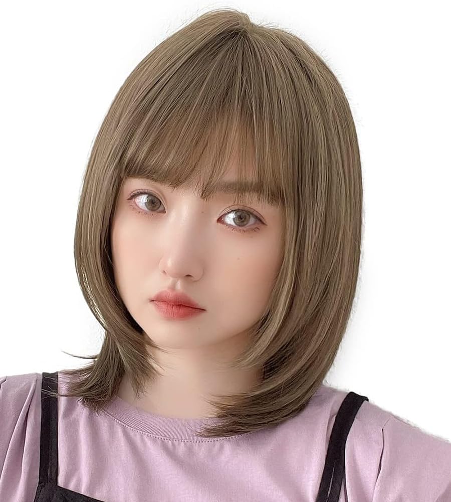 

Brightlara Wig, Full Wig, Medium Length, Inner Color, Straight Black Hair, hf1420-UK