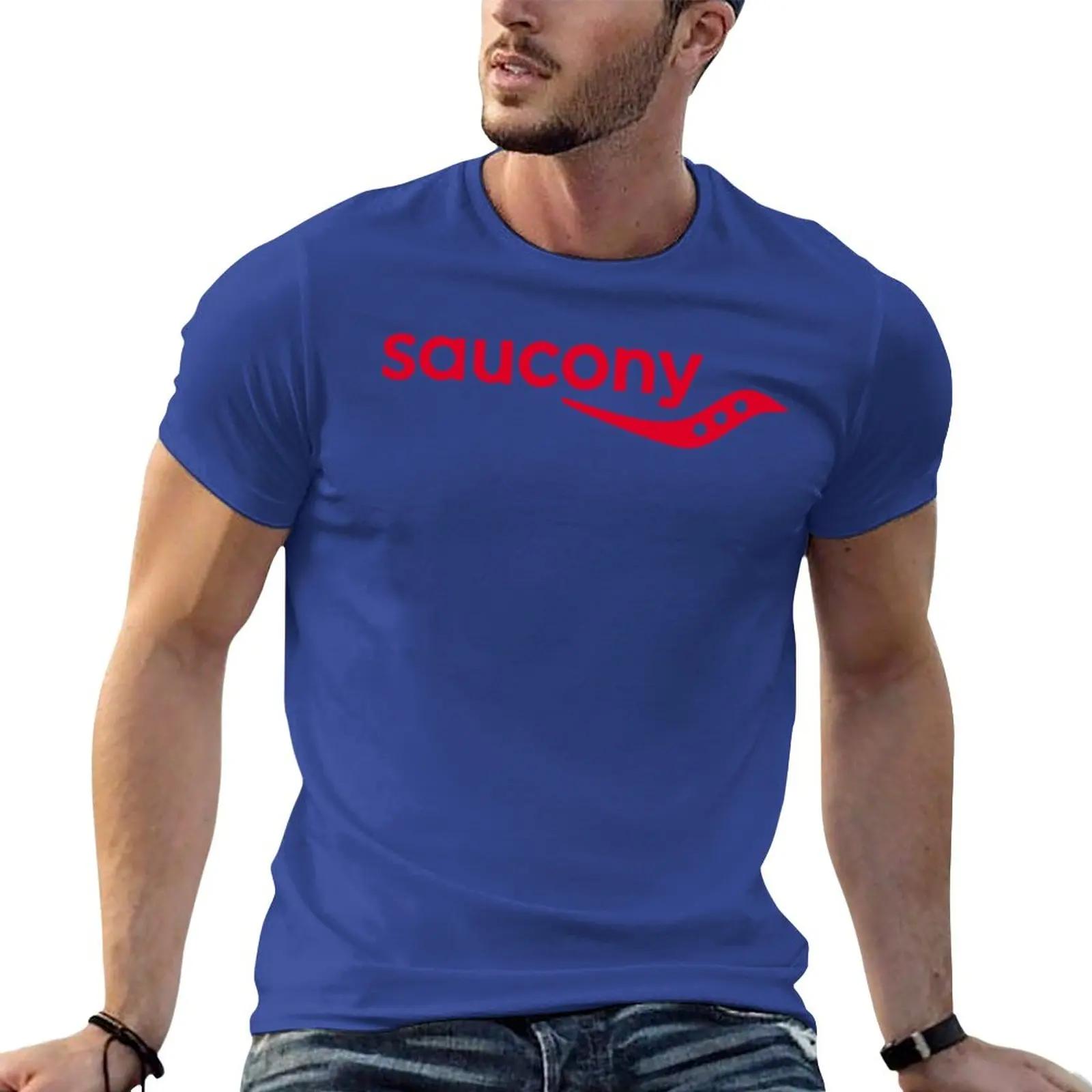 XIXI Fashion Nieuw Saucony Logo T-shirt T-shirt kort effen t-shirt esthetische kleding zomerkleding Heren katoen L