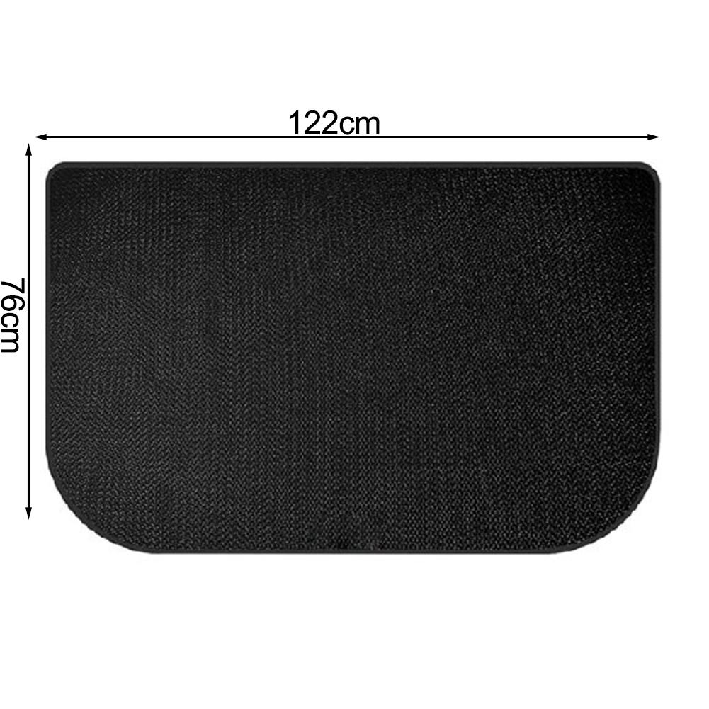Silicone fireproof fireplace mat half circle shape insulated floor protection for stoves grills indoor fire pits