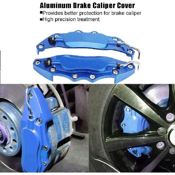 Premium Aluminum Brake Caliper Protector Cover, &, HighFit, Enhance Look, Easy Install, for 14in-15in Small Wheel Hub (Blue)