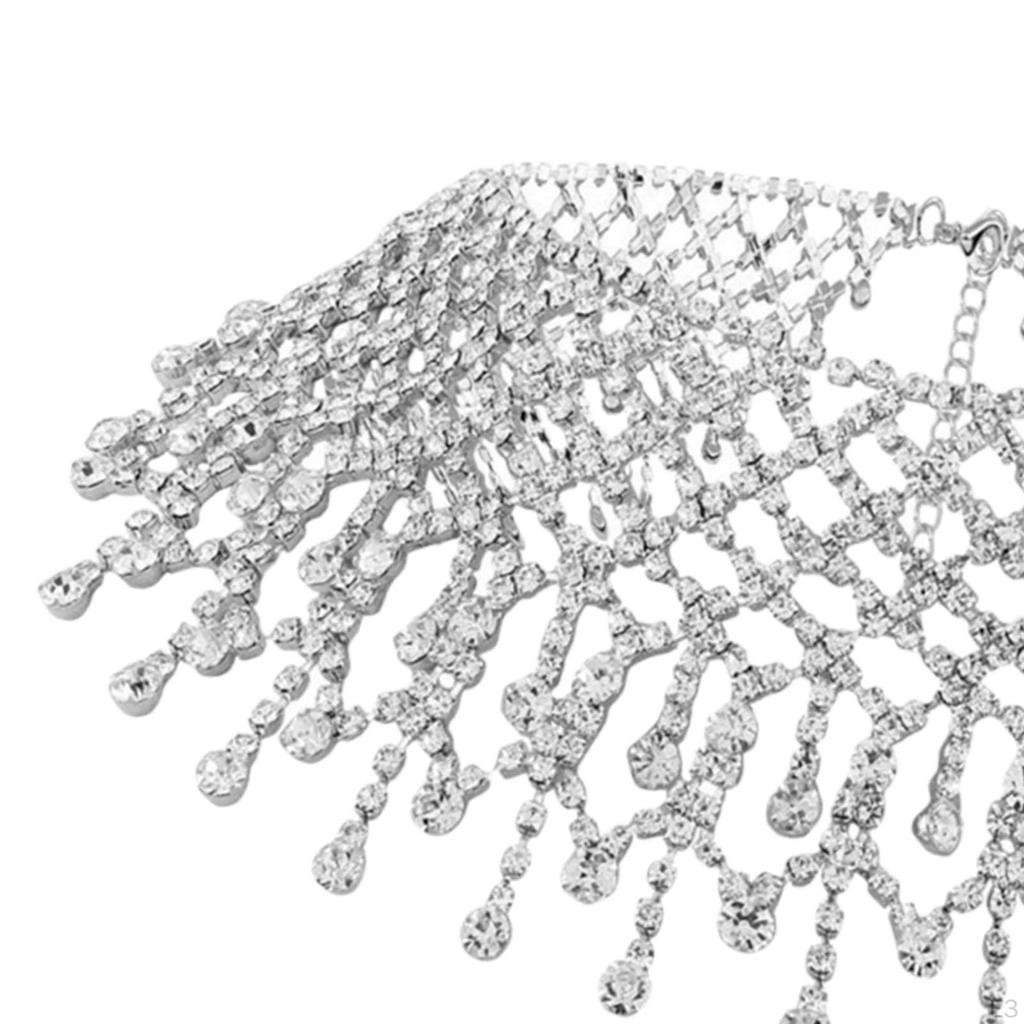 Třásně Náhrdelník Choker Řetízek na krk Široký přívěsek pro ženy Dívky