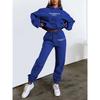 Felpa con cappuccio da donna popolare con stampa di lettere Set casual alla moda in pile