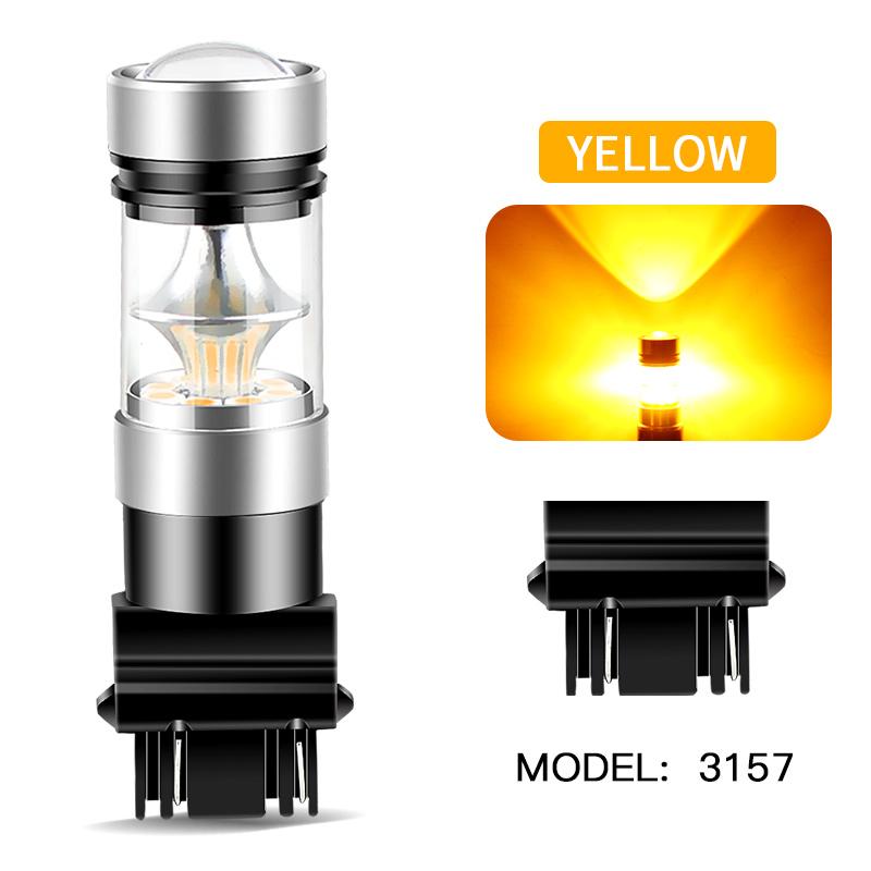 2PCS LED Bulb 1156 BA15S P21W 1157 BAY15D P21/5W BAZ15D P21/4W 3157 P27/7W T25 7443 W21/5W T20 Brake Reverse Turn Signal Lights