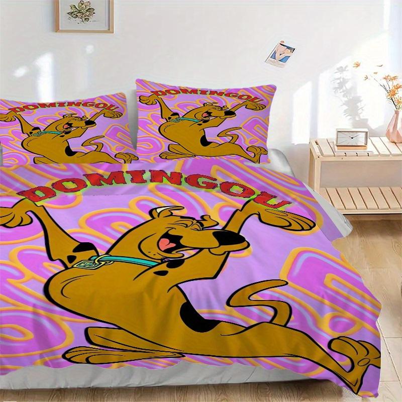 

3pcs Scooby Doo Domingou Bedding Set - Includes Quilt Cover and Pillowcases, Suitable for All Seasons, Machine Washable - Ideal Gift for Family and Fr 135x200cm