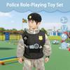 [UMU] 17-Piece Wooden Police Set for Kids, Includes Police Officer, Handcuffs, Police Gear, Toy Pistol, and Toy Walkie-Talkie for Role Play, Perfect