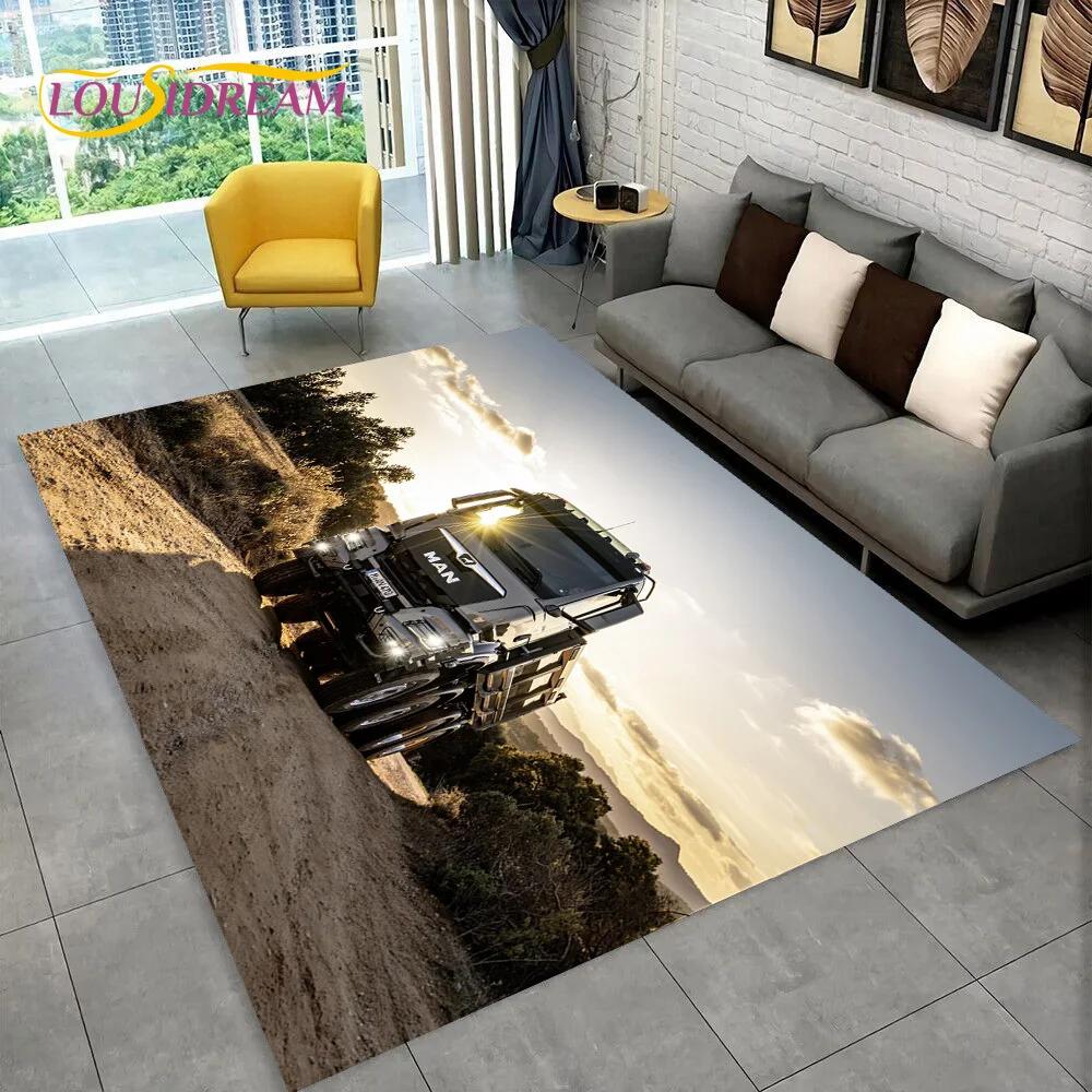 Latest MAN Truck Lorry 3D Printing Rug Carpet for Living Room Bedroom Home Decor,Floor Mat Non-slip Decoration for Sofa Doormat