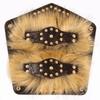 Three-Strap Viking Wrist Guards Faux Leather Faux Fur Wrist Guard  Knight Costume