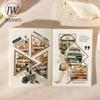 JIANWU Border Theory Series Vintage Geometric Frame Landscape Material Collage Sticker Book Creative DIY Journal Stationery