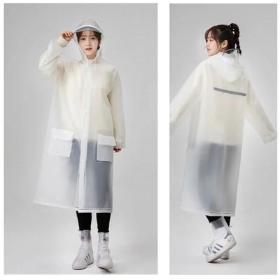 Hiking Protective Raincoat Fashionable Adult Men And Women Thick EVA Raincoat