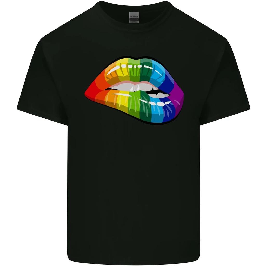 LGBT Bitten Lip Gay Pride Day Kids T-Shirt Childrens