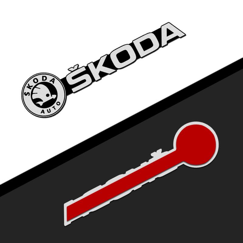 2/4Pcs 3D Aluminum Car Audio Speaker Decorate Badge Sticker For Skoda Octavia Fabia A7 Kamiq Kapoq Kodiaq Rapid SCALA Superb Yeti Derivati