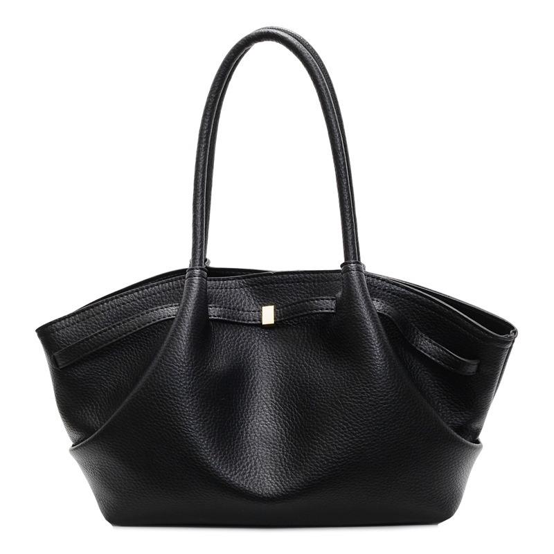 Large-capacity Retro Bag Women's Spring and Summer New Versatile Casual Niche Pleated Shoulder Bag Commuter Tote Bag