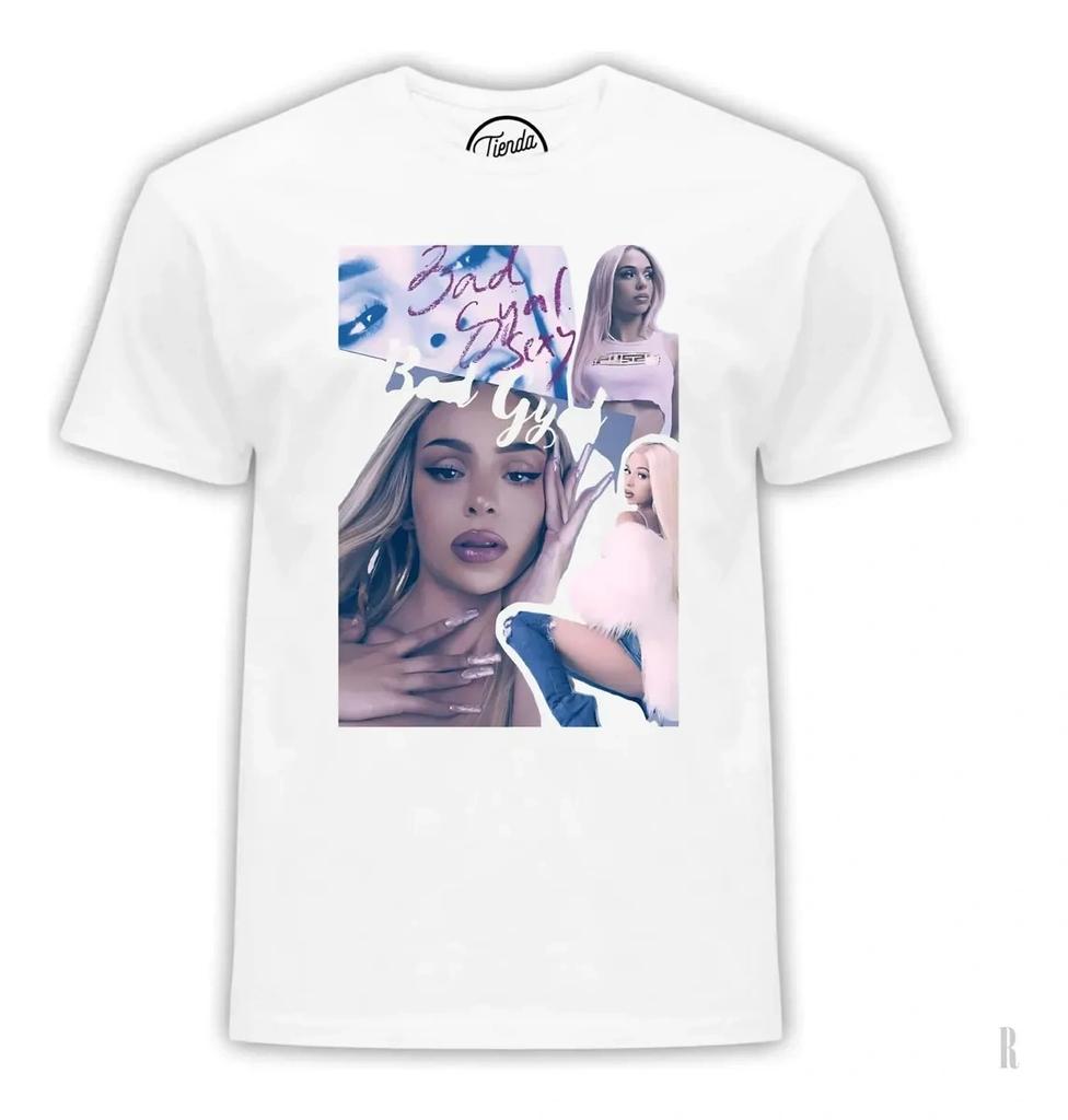 Camiseta Tour Mundial Bad Gyal 2026 Verano Nueva Unisex Moda Femenina Camiseta Oversize de Algodón Puro Estilo Callejero Y2K