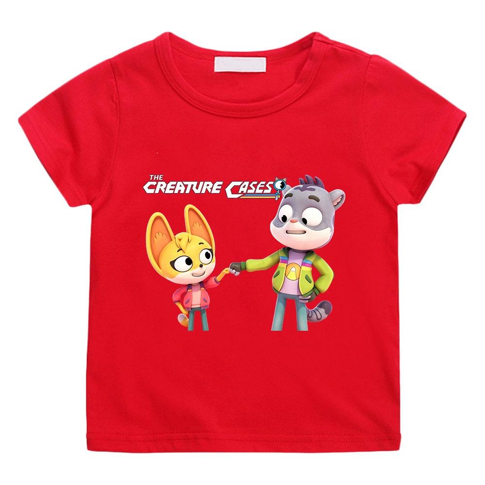 

The Creature Cases Cartoon Print Kids T-shirt 2-12 Years Boys Girls Unisex Fashion Short Sleeve O-Neck Casual Tops 100