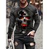 Women O Neck Long Sleeve 3d Print T Shirt