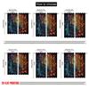2pcs 2D Flat Printing Scene Curtain Yin Yang Feathers Cosmic Digital Printed Polyester Drapes Holiday Decorations for Holiday