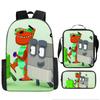 Digital Building Block Numberblocks School Bag Large Capacity Polyester Backpack Satchel Bag Pencil Bag Backpack Three-Piece Set