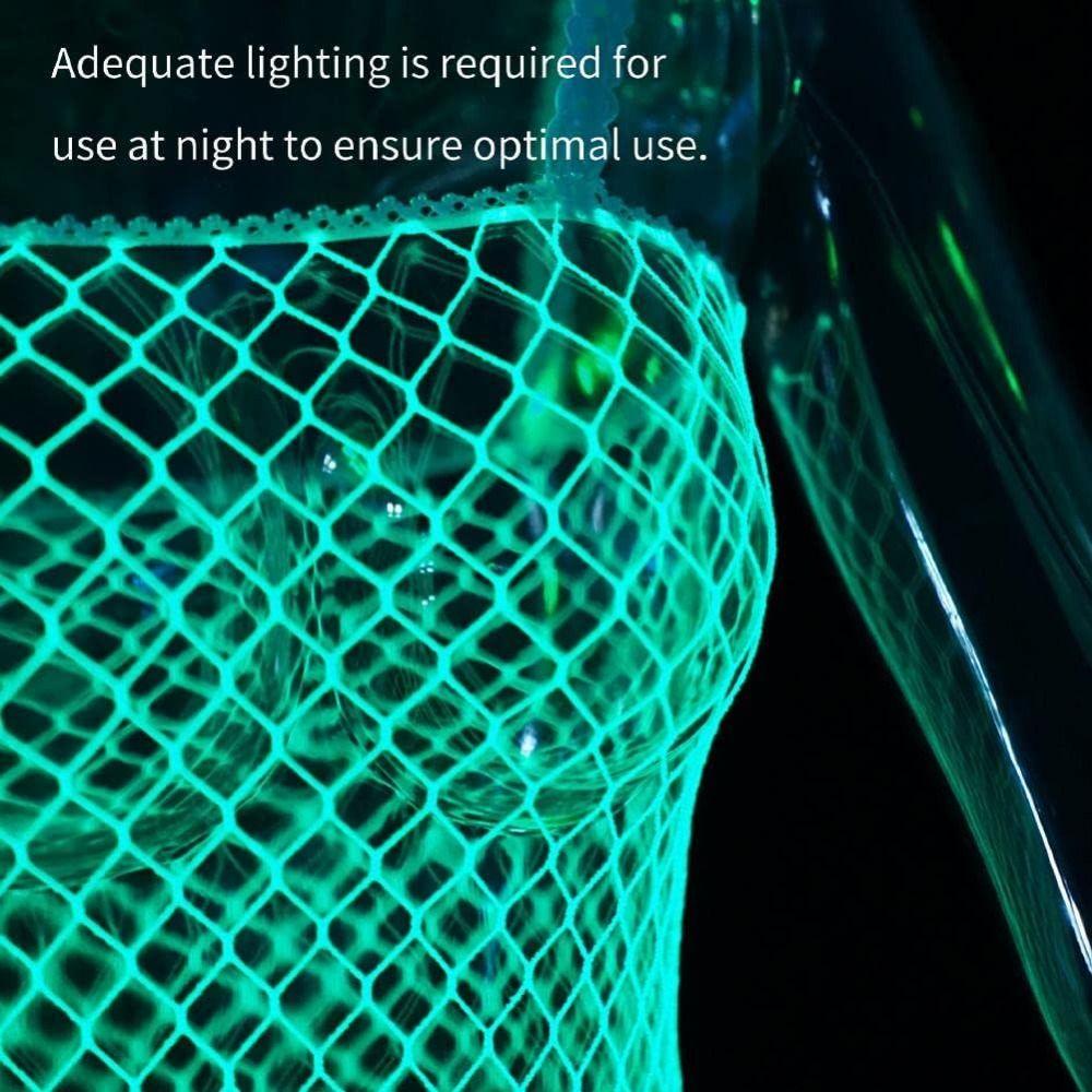 New White Stockings High Waist Glow in The Dark Fishnet Stockings Tights Luminous Fishnet Stockings