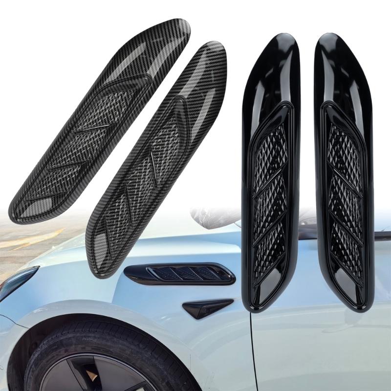 Upgrades s Auto Zijpaneel Luchtinlaten Roosters met Corrosiebestendige TPU Constructie Auto Buitenkant Accessoire voor Eenvoudige Doe-het-zelf Upgrades