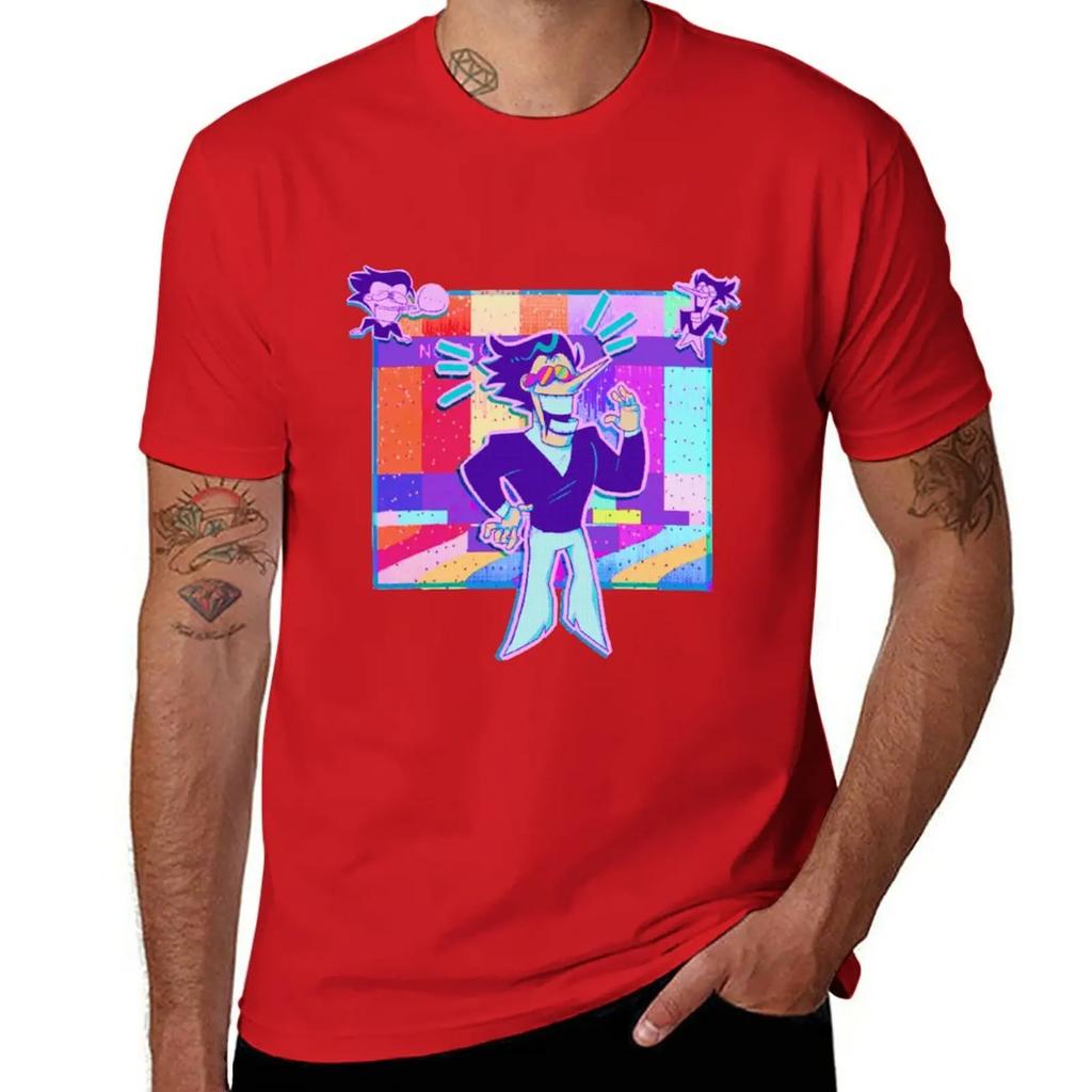 Spamton Deltarune T-shirt plusstorlekar sublim estetisk kläder anime herr grafiska t-shirts hip hop
