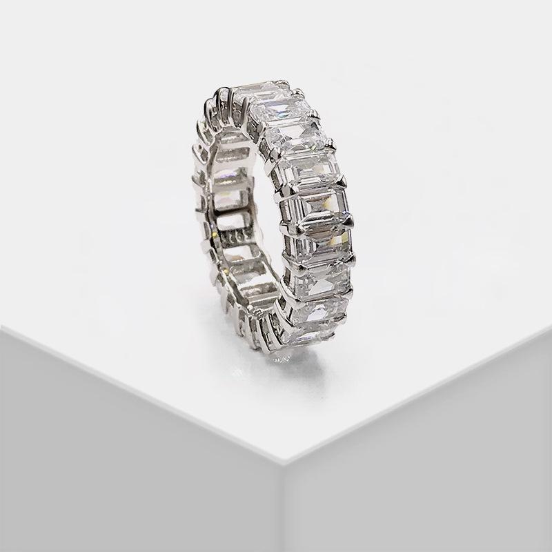 

Xiancan Pagoda-Cut Zircon Diamond Ring: European & American Fashion Style Size 5