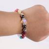 New Personalized Trend Bead String, European and American Pink Zebra Stone Bracelet, Colored Garnet Natural Stone Bracelet Beads.