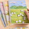Cartoon Oil Painting A5 Side-Bound Lined Notebook - Cute, Thick, Student-Friendly