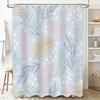 Colorful Floral Pattern Shower Curtain Waterproof Bath Decor for Bathroom Decoration Home Accessories Light Blue, Green Pink