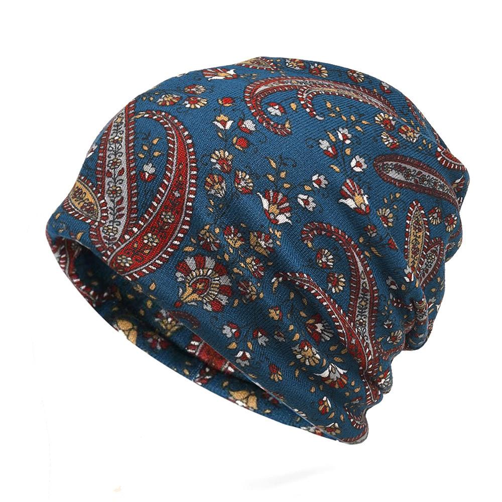 Vintage Style Pullover Cap With Printed Design For Casual Winter Outfits