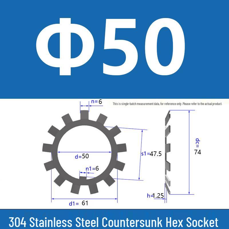 304 Stainless Steel Locking Stop Washer Nut, Round, DIN5406, In Stock