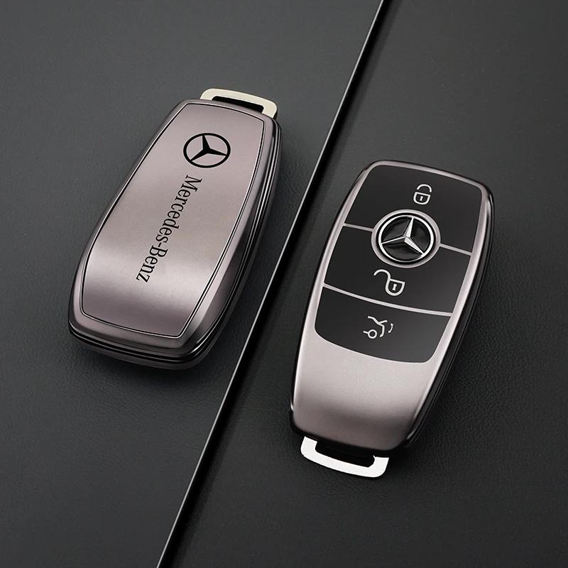 RPO5   TPU Car Key Case Cover Shell Fob For Mercedes Benz A B C E Class GLS GLA GLK GLC CLS CLA AMG W204 W205 W212 W463 W176 Keychain
