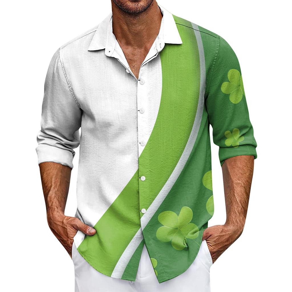 Pánská ležérní košile s dlouhým rukávem na knoflíky