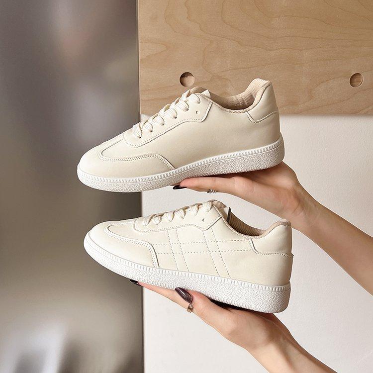 

Dexun shoes women s 2025 new versatile retro platform round head student casual shoes American board shoes sports Forrest Gump shoes 36 бежевый