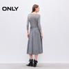ONLY Women's Ribbed Knit Midi Dress with Mixed Material Splicing