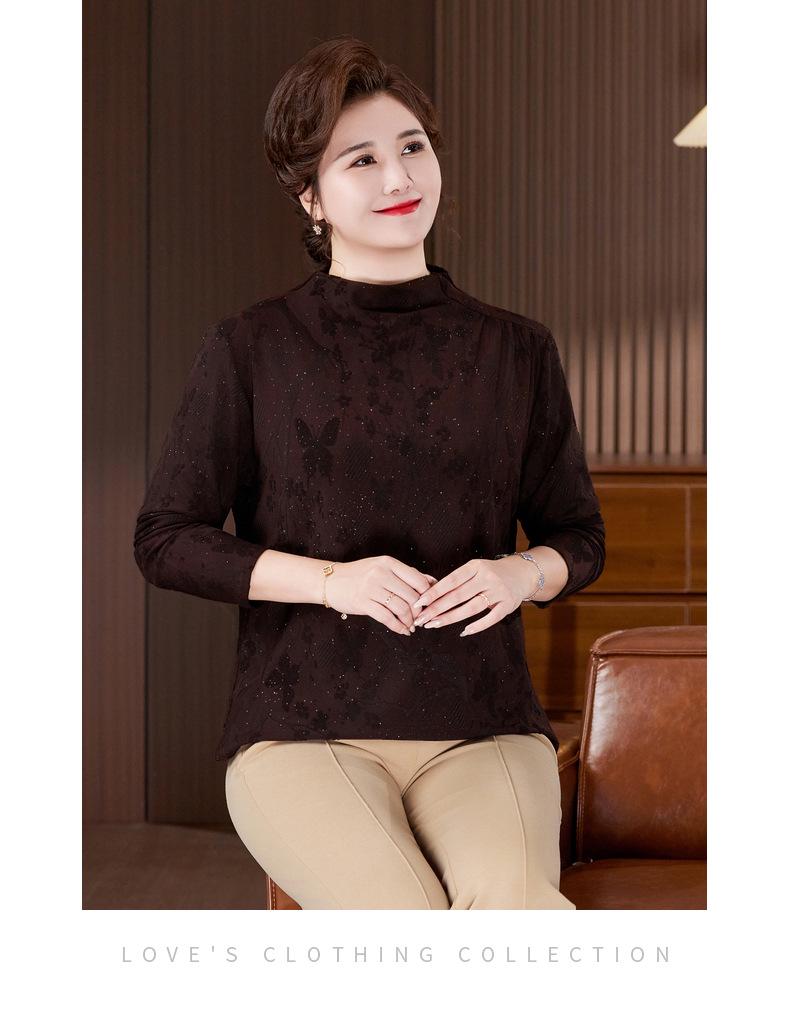 2025 Móda s dlouhým rukávem nadměrné velikosti pro ženy středního věku a starší