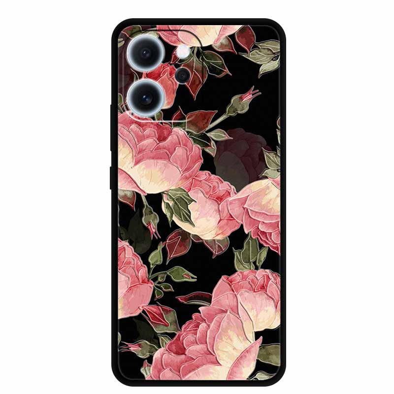 3D Flowers Emboss Fundas For OPPO Reno 15F 5G Case Soft Silicone Phone Cases For OPPO Reno 15F Back Covers Shell Coque 6.57"