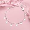 925 Sterling Silver Leaf Bracelet Gift Wedding Fashion Jewelry