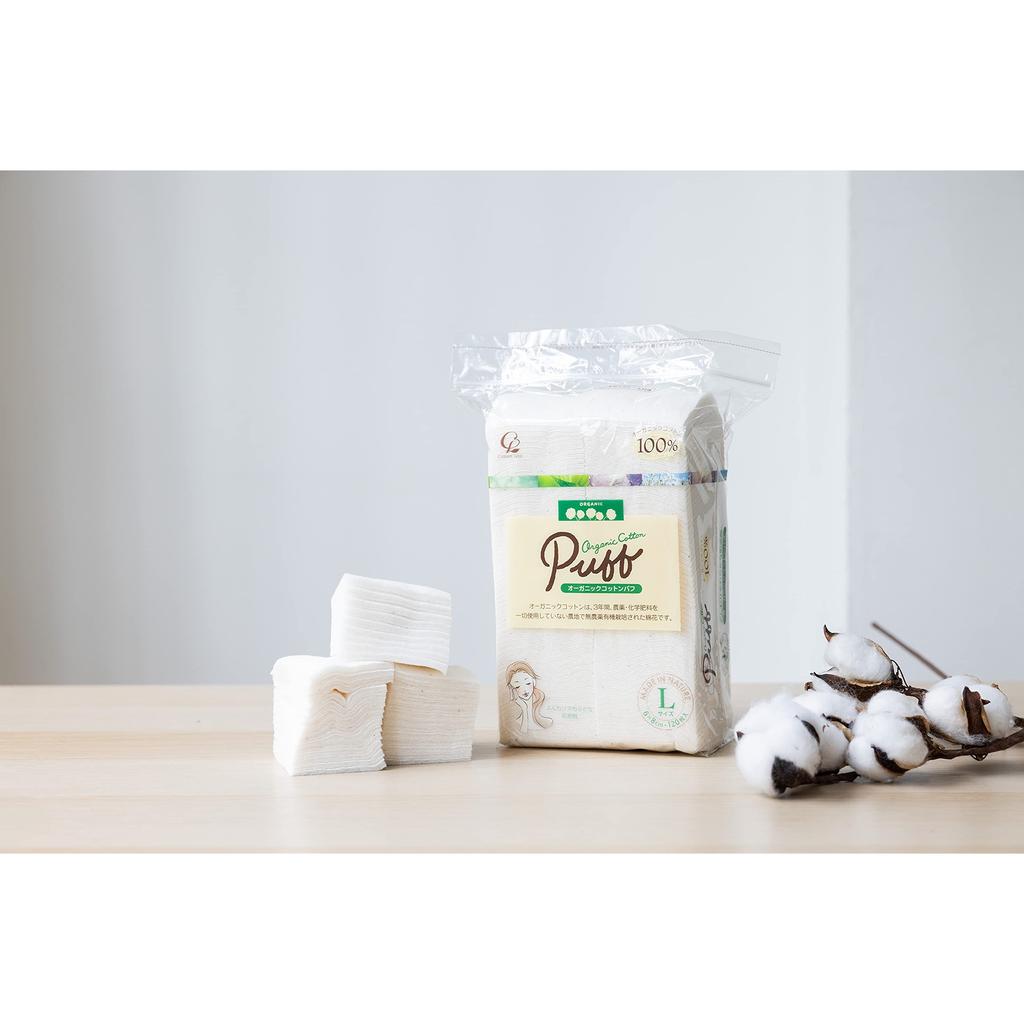 [Value Pack] Cotton Lab Organic Cotton Pads L Size 120 Sheets, 2-Pack