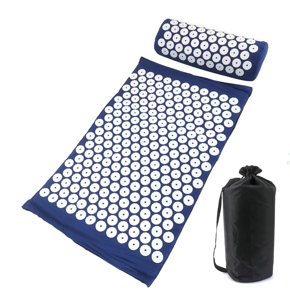 Langlebiges und sicheres Massagematten-Kissen, Massagematte, Yoga-Matte, Akupressur, Schmerzlinderung, Stressabbau, Rücken-, Körper-Schmerzen, Stachelmatte, Akupunktur-Matten- und Kissen-Set